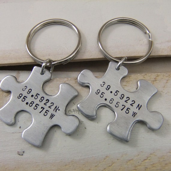etsy puzzle piece keychain