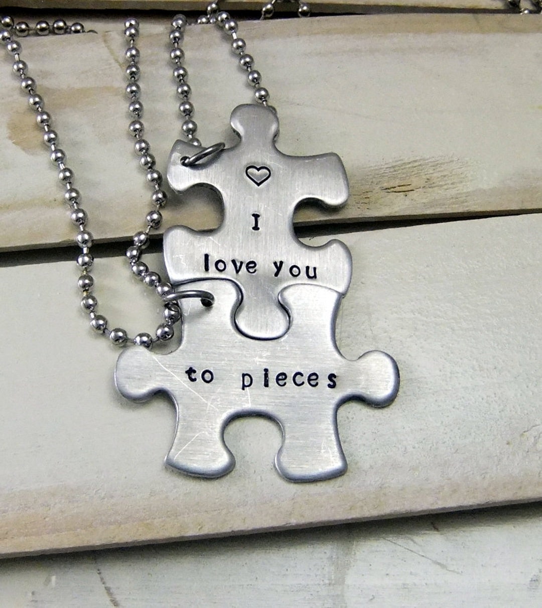 Puzzle Piece Necklace Set, Couples Necklace Set, Puzzle Piece Jewelry