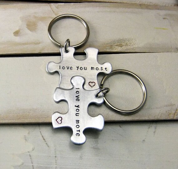 etsy puzzle piece keychain