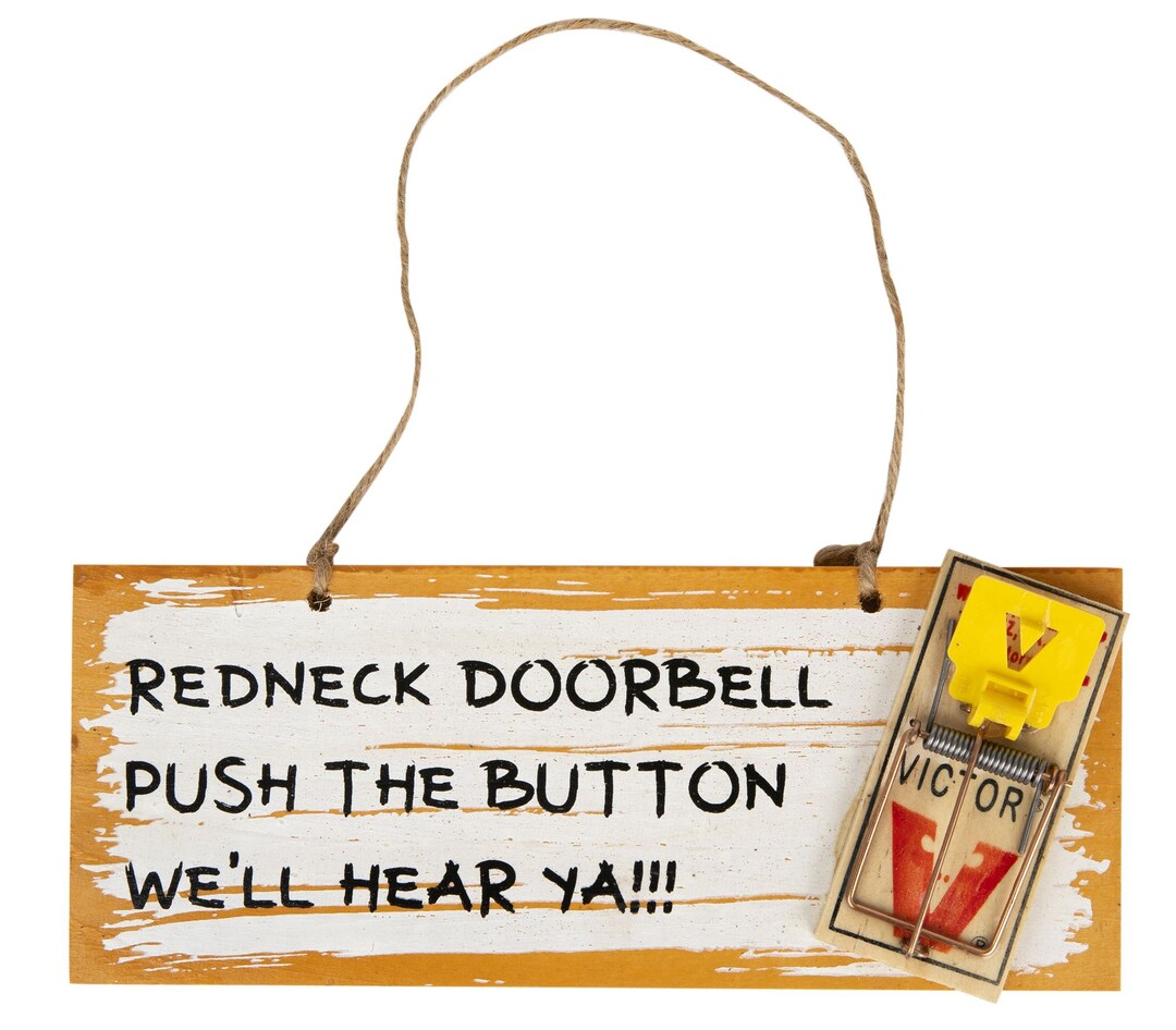 Redneck Doorbell Push the Button If You Dare Etsy