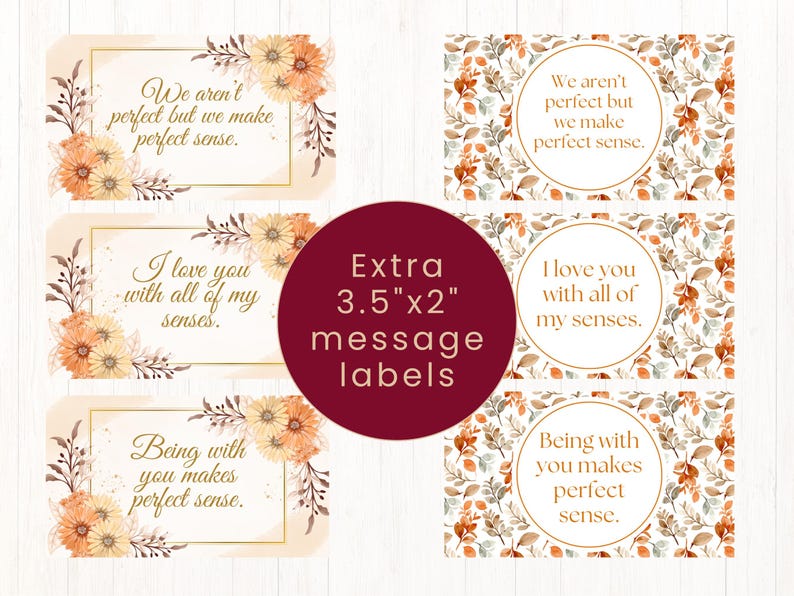 Message Labes 5 SENSES GIFT LABELS | Five Senses | Anniversary Gift | Autumn Fall ...