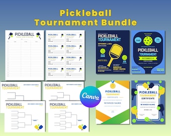 PAKIET TURNIEJOWY PICKLEBALL | Karty Meet Up | Certyfikaty Pickleball | Ulotki Pickleball | Drabinki drużynowe | Arkusz logowania | Organizator