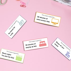 Kids reward coupon | summer coupon | printable PDF | kid prizes | easy reward | blank coupon | instant download | toddler children