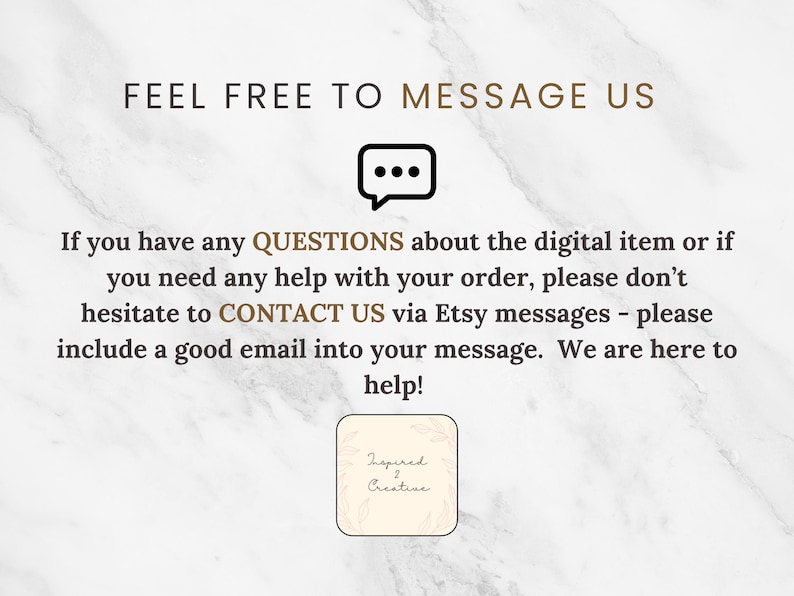K&ouml;nnte beinhalten: Wei&szlig;er Hintergrund mit dem Text "FEEL FREE TO MESSAGE US". Das Bild enth&auml;lt eine Sprechblasen-Symbol und Text, der lautet: "Wenn Sie Fragen zu dem digitalen Artikel haben oder Hilfe bei Ihrer Bestellung ben&ouml;tigen, z&ouml;gern Sie bitte nicht, uns zu KONTAKTIEREN".