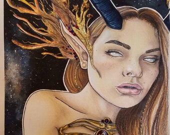 CAPRICORN DEMON GODDESS20 PRINT