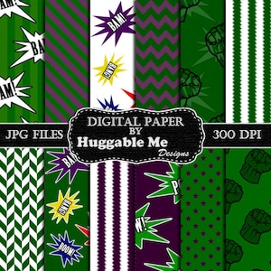 Digital Paper Super Hero, Instant Download Paper for Super Hero Paper, Comic Super Hero for Invitation, Scrapbook, Background - HMD00097