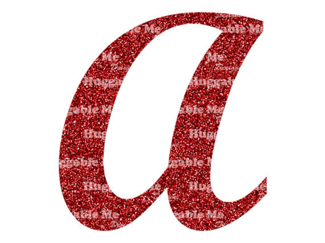 Digital Alphabet Letters Red Glitter Digital Letters Clipart - Etsy