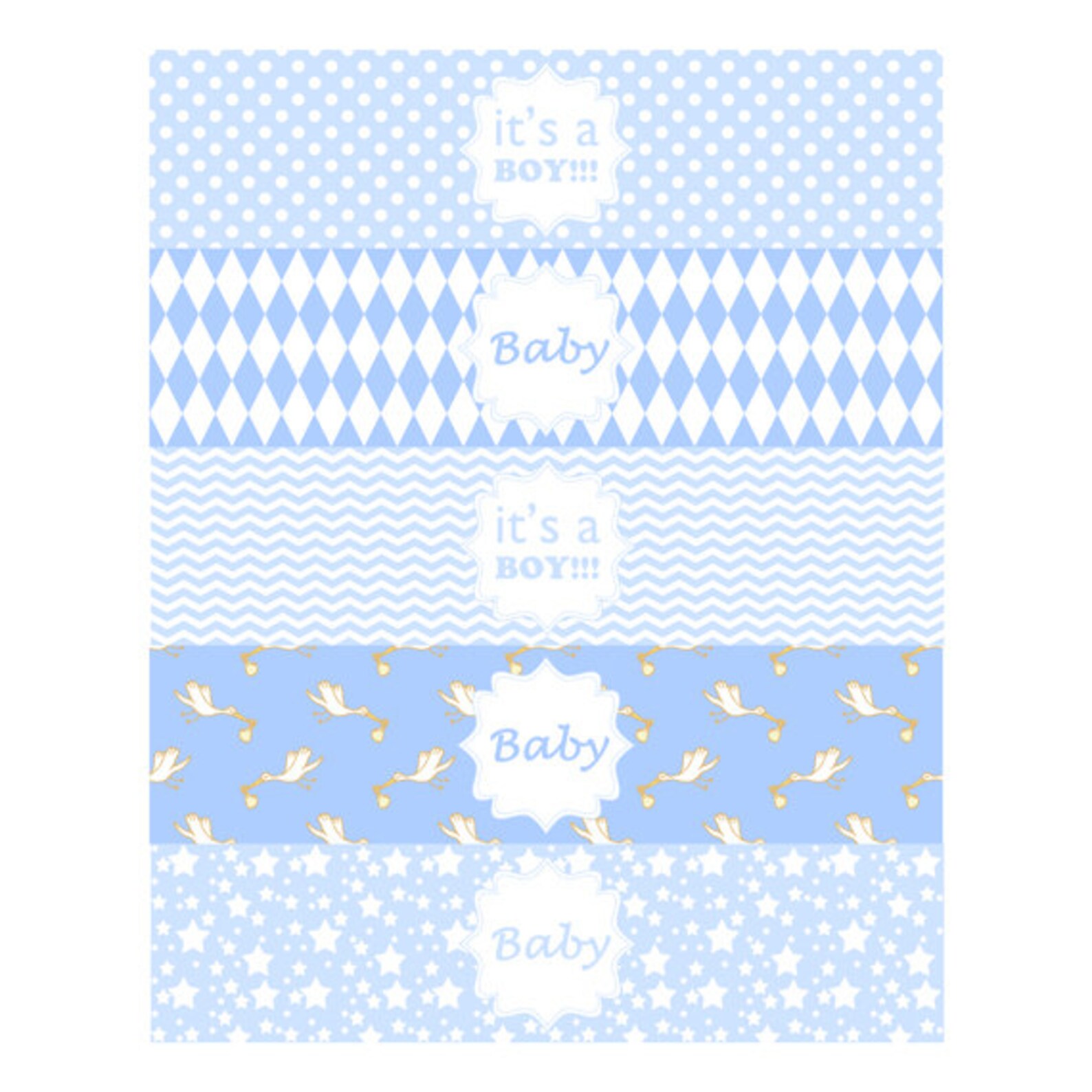 Baby Boy Shower Banner DIY Printable Birthday Banner and Etsy