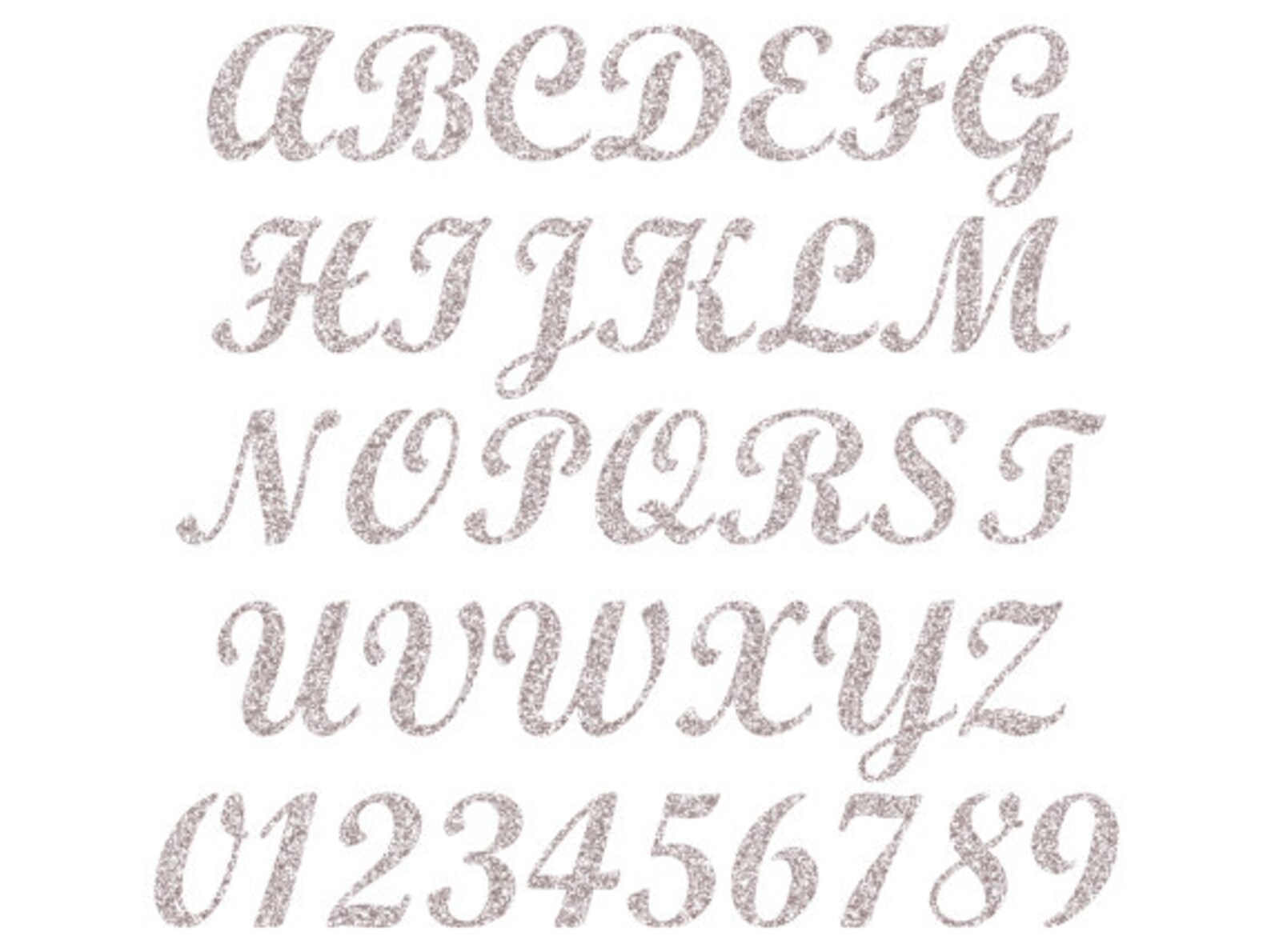 Glitter Silver Alphabet Clipart Digital Glitter Letters Etsy
