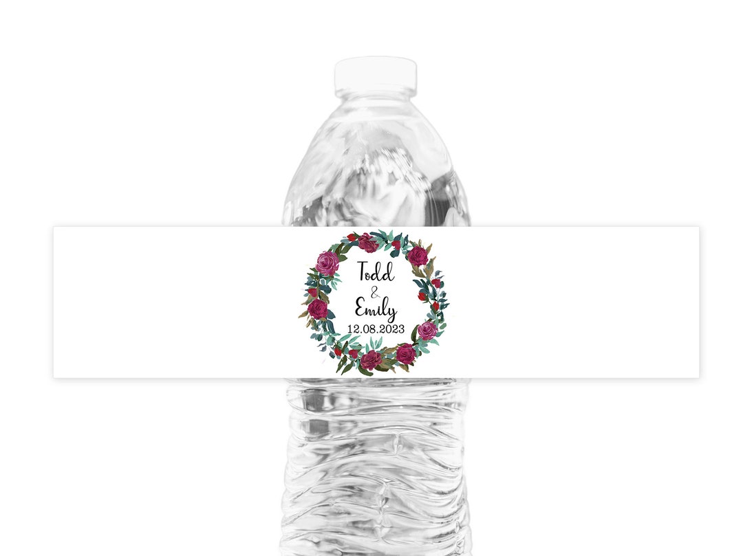 Peza Sticker Personalized Water Bottle Labels Wedding Favors, Set of 20 Waterproof ...