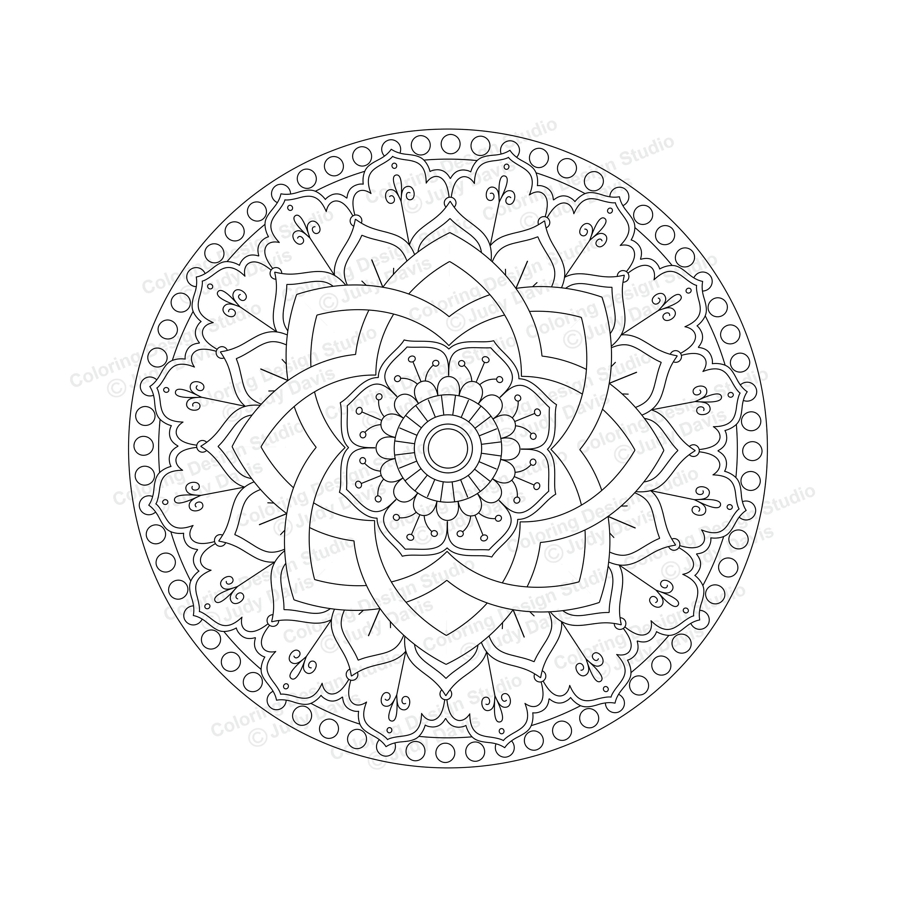 Download Mandala to Color Adult Coloring Page Instant Download PDF ...