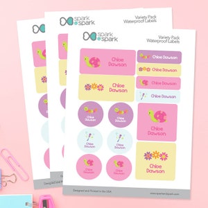 Waterproof Labels - Sweet Spring Bugs - Name Labels - Customized Labels - Baby Bottle Labels - School Supply Labels - Kindergarten Labels