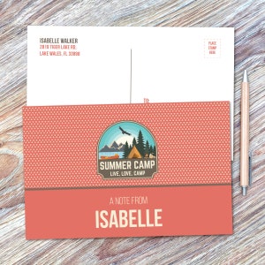 Live, Liebe, Camp Orange Sommercamp Postkarten (Set von 10) | Kinderpostkarten | Camp Stationery | 6 " X 4" Postkarten für Kinder