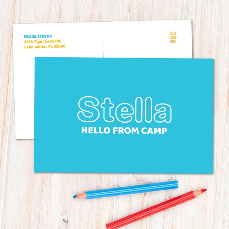 Modern Sky Blue Postcards Set of 20