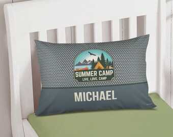 Live, Love, Camp Gray Camp Pillowcase Cover | Sleepaway Camp Pillow Cover | Camp Pillow | Summer Camp