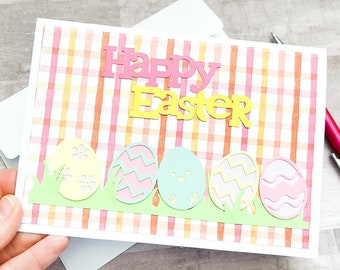Handmade Easter Card, Happy Easter Card for Kids, Easter Egg Greeting Card, Easter Card for Girls, Easter Gift for Grandkids