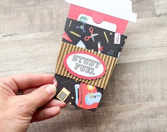 College Student Gift Card Holder, Coffee Gift Card Holder for Student, Study Fuel Gift, Back to School Gift