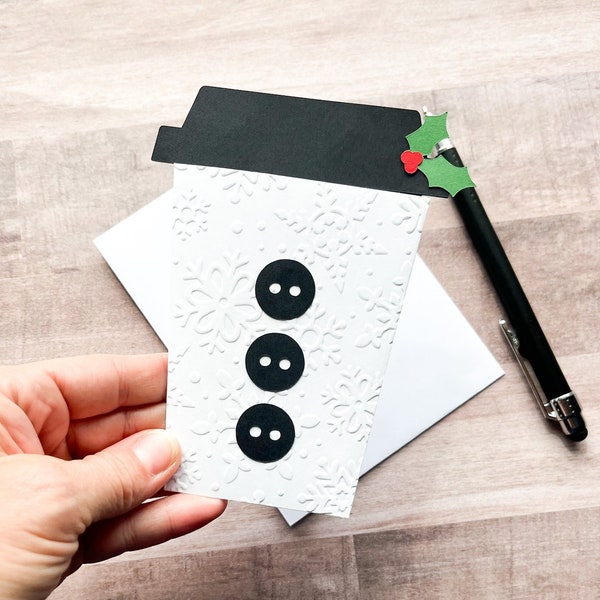 Snowman Gift Card Holder, Coffee Cup Gift Card Holder, Christmas Gift Card Holder, Holiday Gift Card Holder