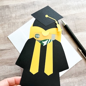 Graduation Gift Card Holder, Cap and Gown Graduation Card, Congratulations Grad Card, Gift Card Holder, Class of 2024 image 2