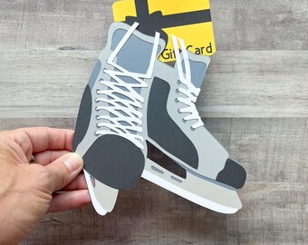 Hockey Gift Card Holder, Ice Skates Gift Card Holder, Gift for Hockey Coach, Gift for Hockey Player