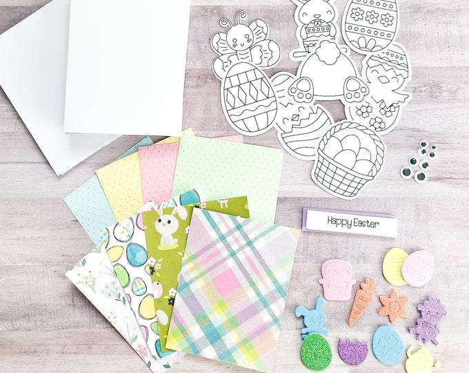 DIY Easter Activity for Kids Make Your Own Cards Kit Color Etsy