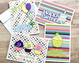 Birthday Cards Bulk, Birthday Card Pack, Set of Birthday Cards, Handmade Birthday Cards, Birthday Card Assortment, Birthday Variety Pack