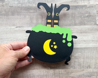 Halloween Gift Card Holder, Witch's Cauldron Gift Card Holder, Halloween Teacher Gift, Boo Bag Gift