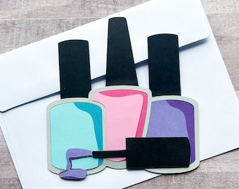 Porte-cartes cadeau vernis à ongles, porte-cartes cadeau salon de beauté, cadeau manucure, cadeau d'anniversaire ado, bas de Noël pour elle