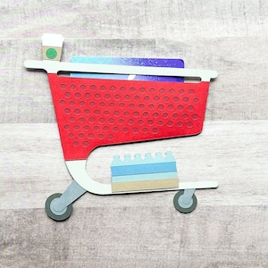 Shopping Cart Gift Card Holder, Red Giftcard Holder, Teacher Gift, Gift For Mom Friend, Gift for Babysitter