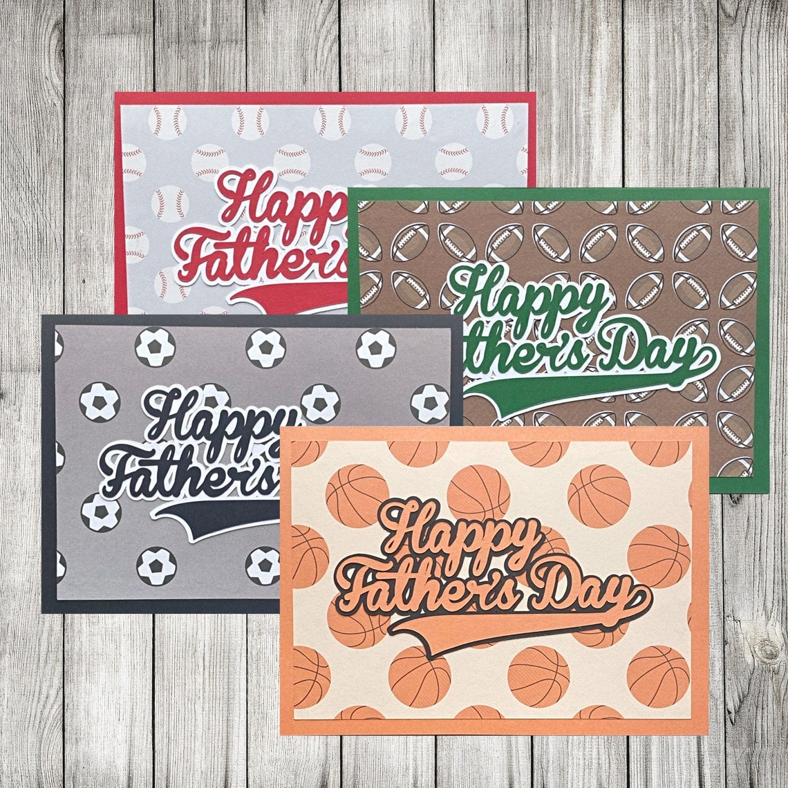 Father's Day Card Sports Set of Cards Father's Day Etsy