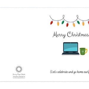 PRINTABLE Card for Boss Christmas, Funny Christmas Card for Boss ...