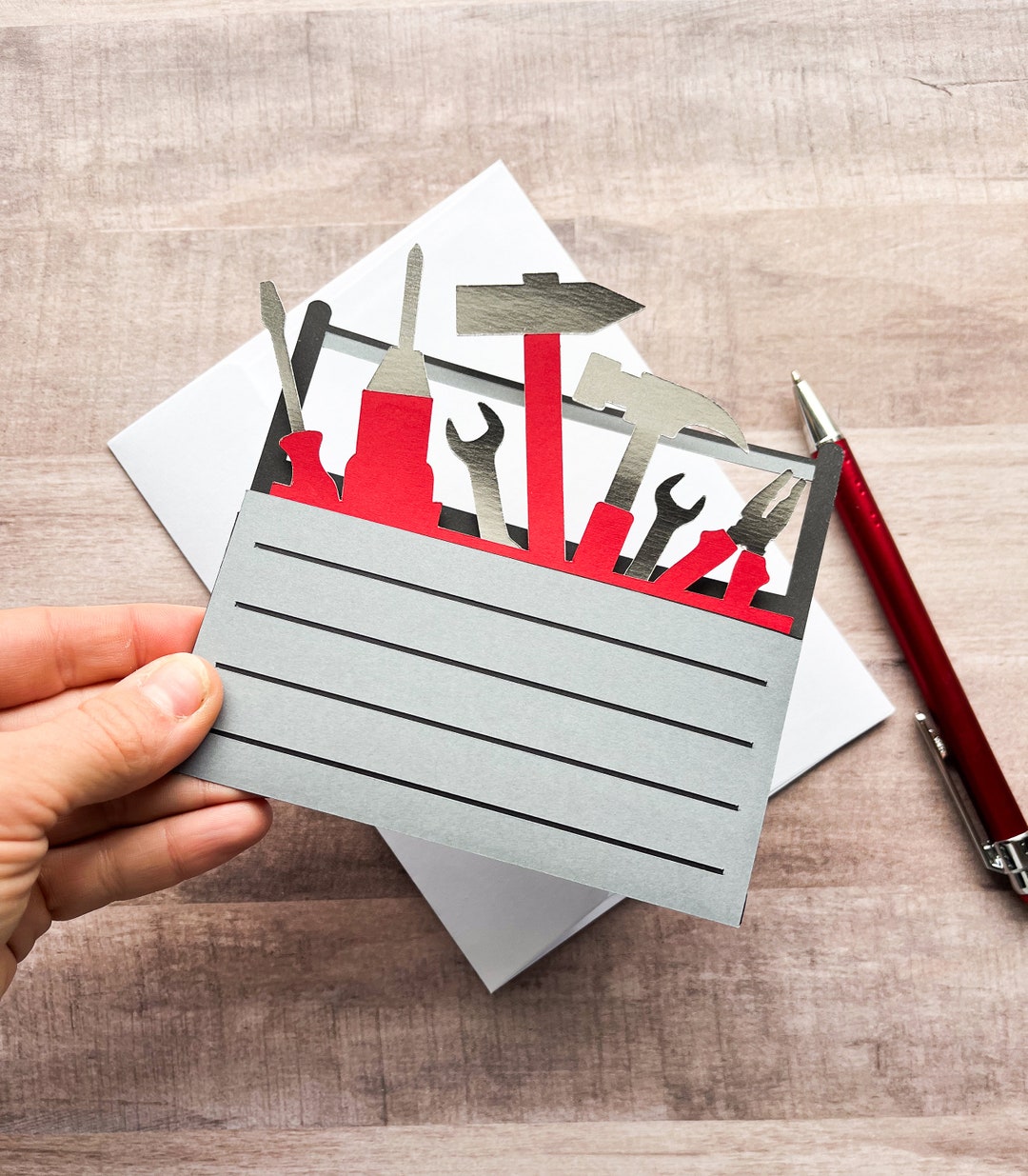 Gift Card Holder for Dad, Toolbox Gift Card Holder, Gift for Handyman, Gift for Him, Happy