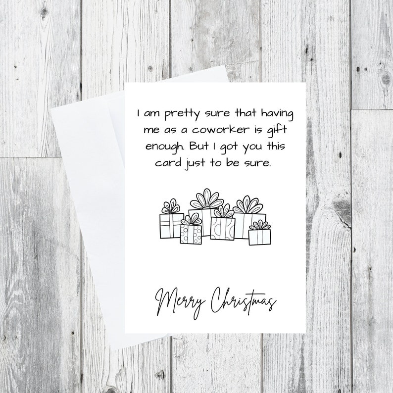 PRINTABLE Card for Coworker Christmas Card for Coworker Etsy