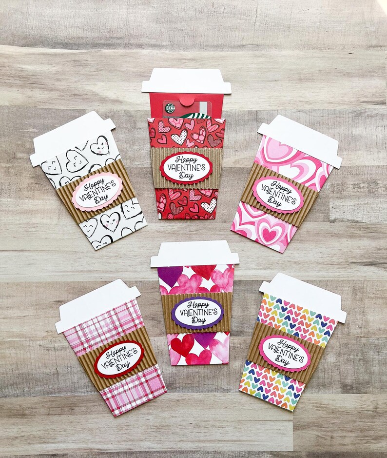 Valentine's Day Gift Card Holder, Coffee Cup Gift Card Holder, Valentines Day Teacher Gift image 4