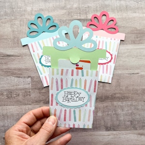 Gift Card Holder Birthday, Happy Birthday Gift Card Holder, Present Gift Card Holder, Gift Box Gift Card Holder, Happy Birthday Card