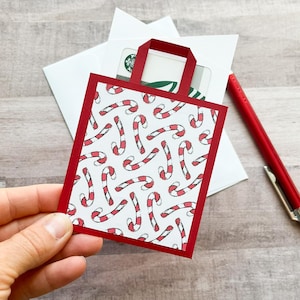 Holiday Gift Card Holders, Shopping Bag Gift Card Holder, Winter Themed Gift, Teacher Gift, Stocking Stuffer, Gift for Teen