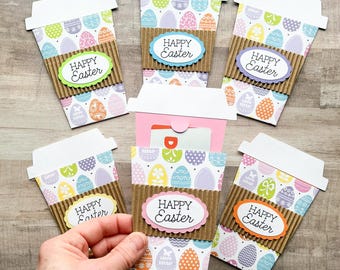 Easter Gift Card Holder, Coffee Cup Gift Card Holder, Gift for Easter Basket, Easter Basket Stuffer, Teacher Gift for Easter