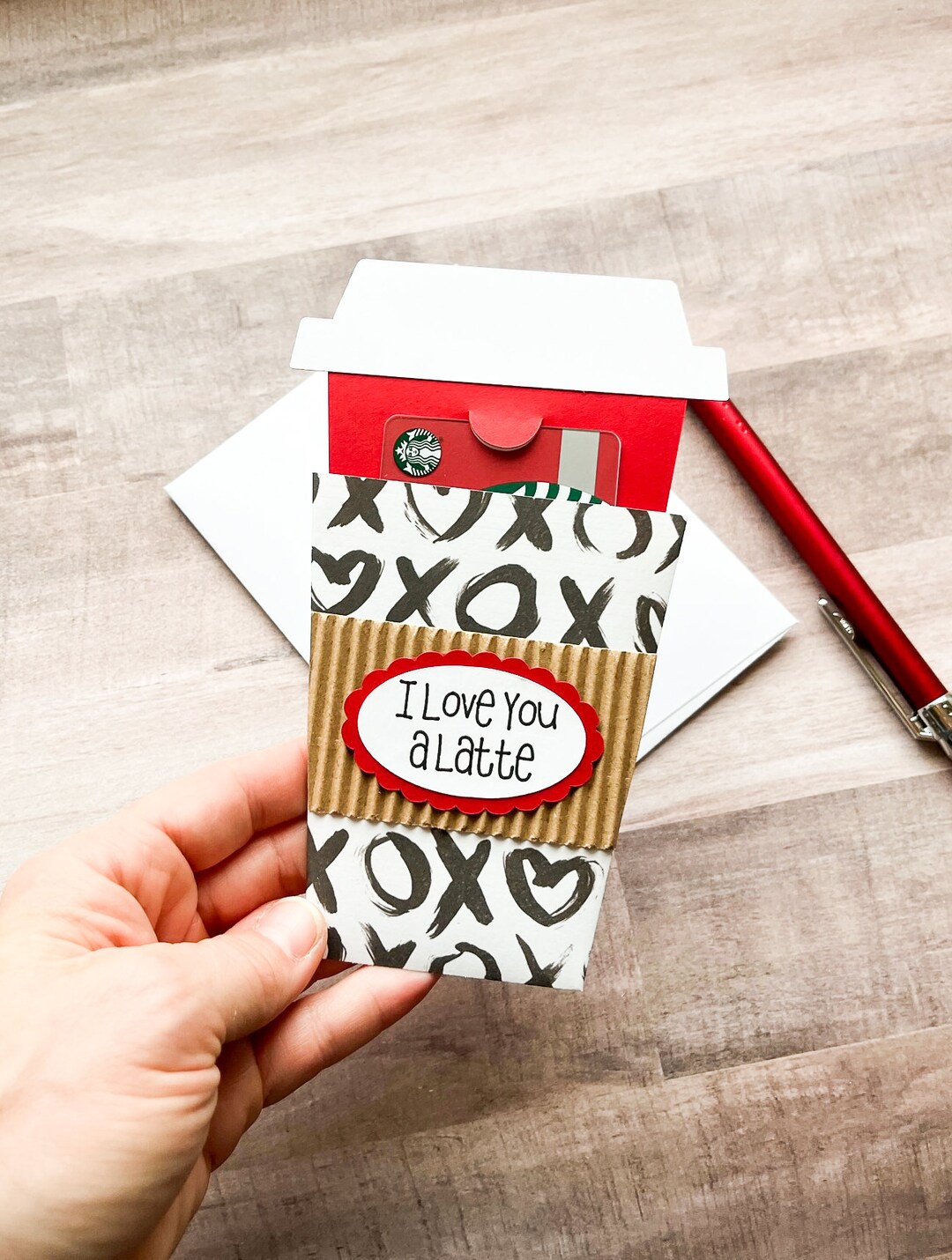 I Love You A Latte Gift Card Holder, Coffee Cup Gift Card Holder ...