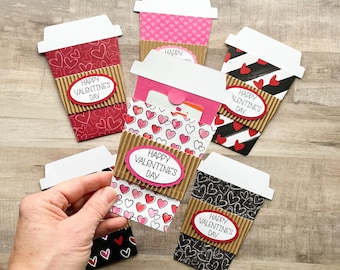 Coffee Cup Gift Card Holder, Happy Valentines Day Gift Card Holder, Gift for Coffee Lover, Valentines Day Gift for Teacher