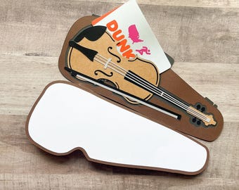 Violin Gift Card Holder, Music Gift Wrap, Orchestra Teacher Gift, Gift for Musician