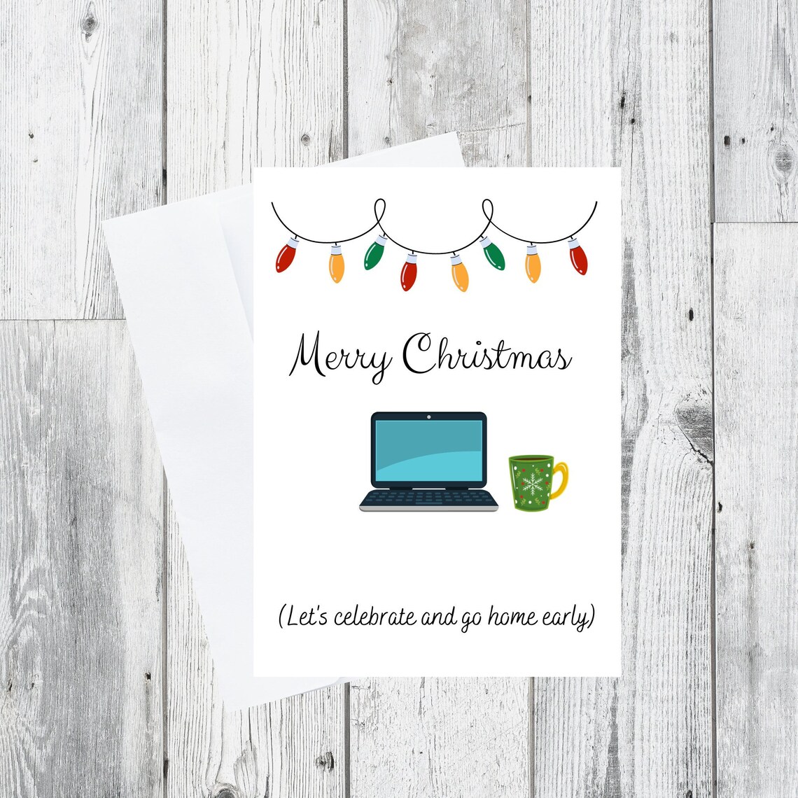 PRINTABLE Card for Boss Christmas Funny Christmas Card for - Etsy