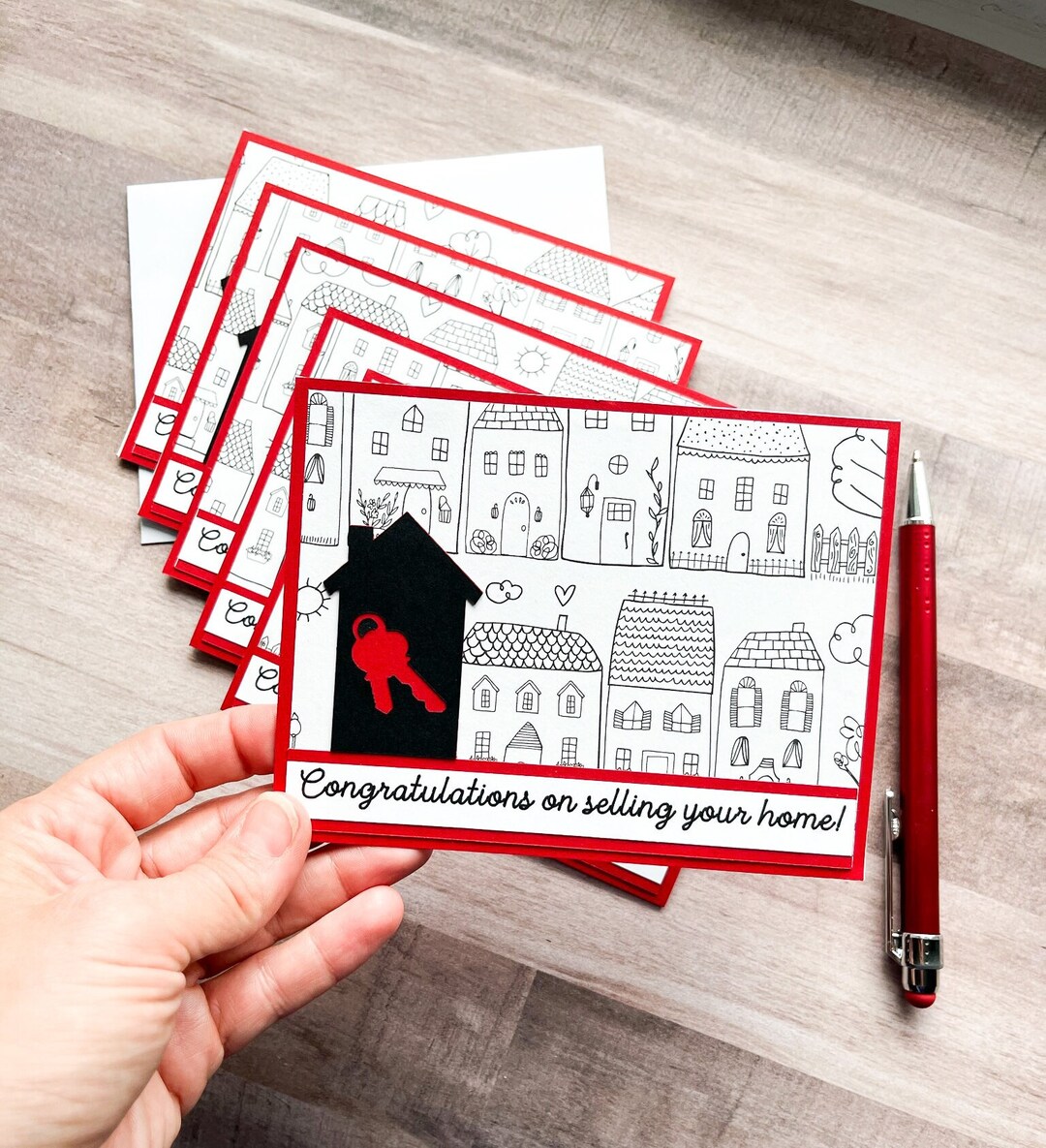 Congratulations on Selling Your Home Card Set, Realtor Cards, Real ...