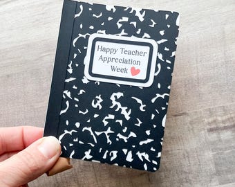 Notebook Gift Card Holder for Teacher, Thank You Teacher Gift, Teacher Appreciation Gift, End of School Year Gift, Teacher Card Holder
