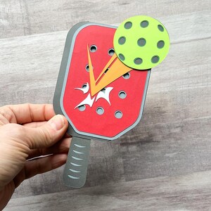 Pickleball Gift Card Holder, Pickle Ball Gift, Pickleball Paddle, Sports Theme Gift, Happy Birthday Gift Card Holder Red