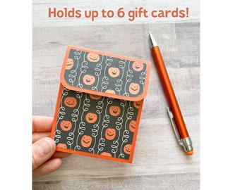 Gift Card Wallet, Multiple Gift Cards Holder, Halloween Gift Card Holder, Halloween Gift for Teenager, Teacher Halloween Gift