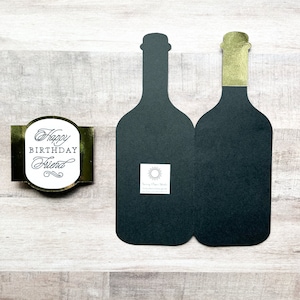 Wine Bottle Gift Card Holder, Birthday Gift Card Holder, Happy Birthday ...