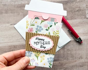 Mother's Day Gift Card Holder, Coffee Cup Gift Card Holder, Mother's Day Card, Mother's Day Gift for Friend, Gift for Mom