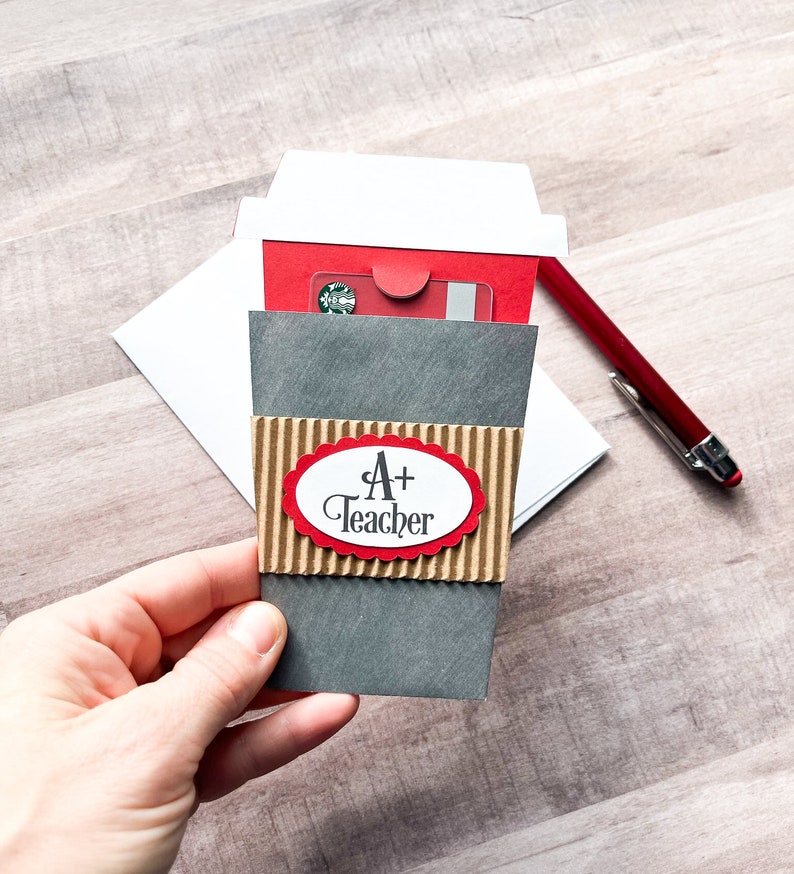End of School Year Teacher Gift, Thank You Teacher Gift Card Holder ...
