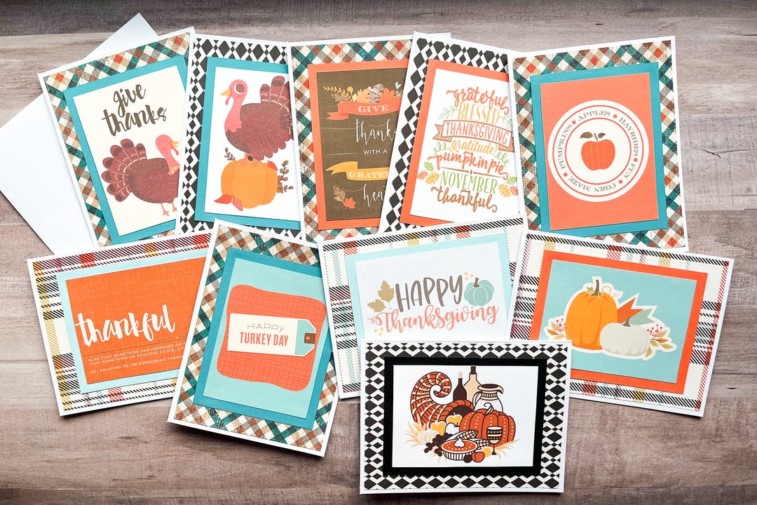 Bulk Thanksgiving Cards Assorted Thanksgiving Card Pack Etsy
