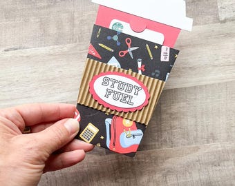 College Student Gift Card Holder, Coffee Gift Card Holder for Student, Study Fuel Gift, Back to School Gift